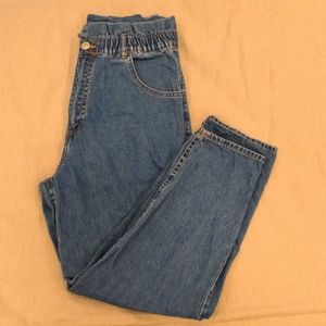 Medium blue paperbag jeans, Zara, size 28